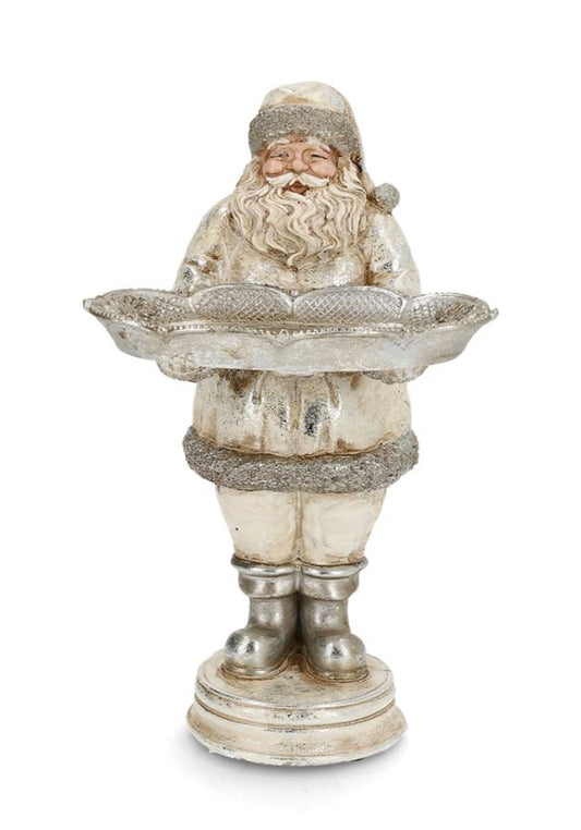 Juldekoration Inomhus Tomte Med Fat 14x16x25cm