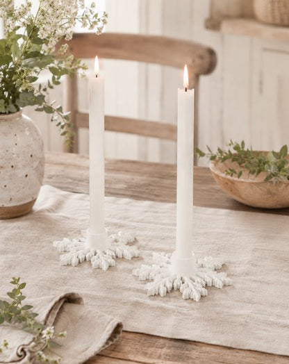 Julljusstake Snöflinga 2-pack Ø15x4 cm
