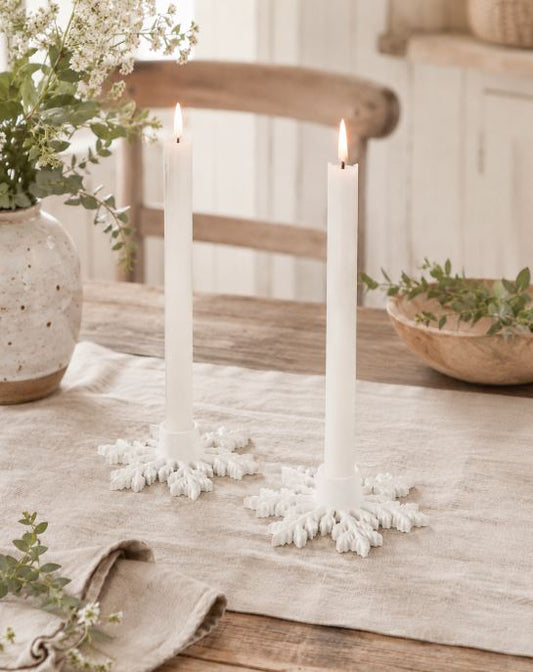 Julljusstake Snöflinga 2-pack Ø15x4 cm