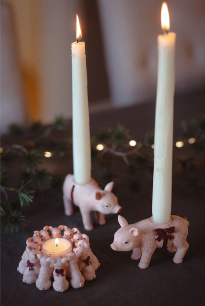 Julljusstake Gris 2-pack 11x4x6,5cm