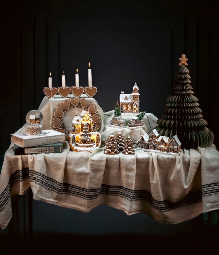 Julljusstake Pepparkakor 35x4,5x7cm