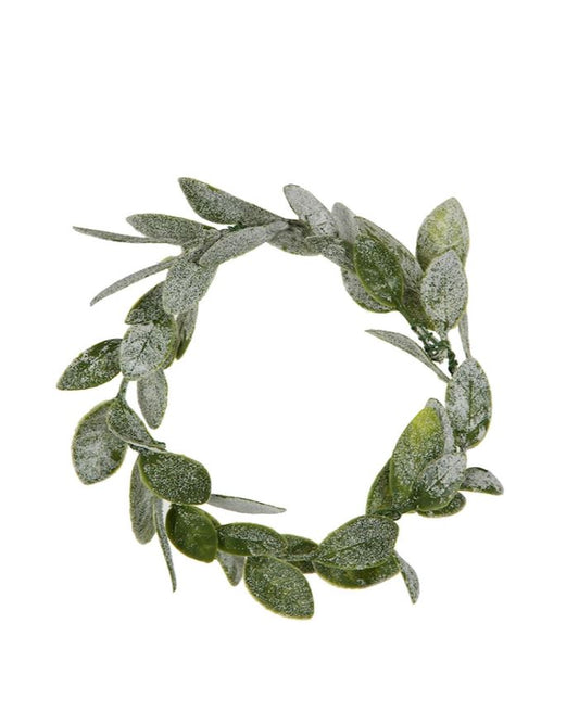 Jul diverse Krans Rimfrost Löv 6-pack Ø8 cm