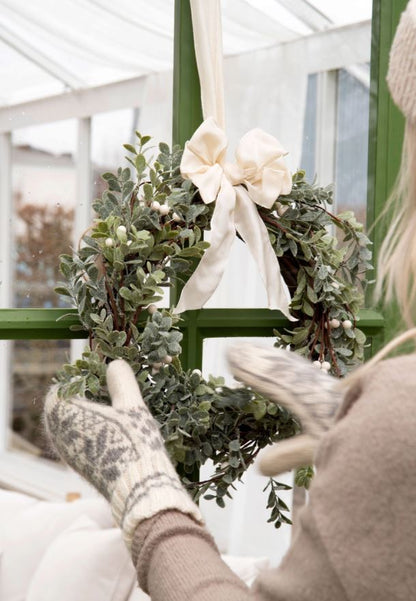 Jul diverse Krans Rimfrost Löv/Bär Ø35 cm