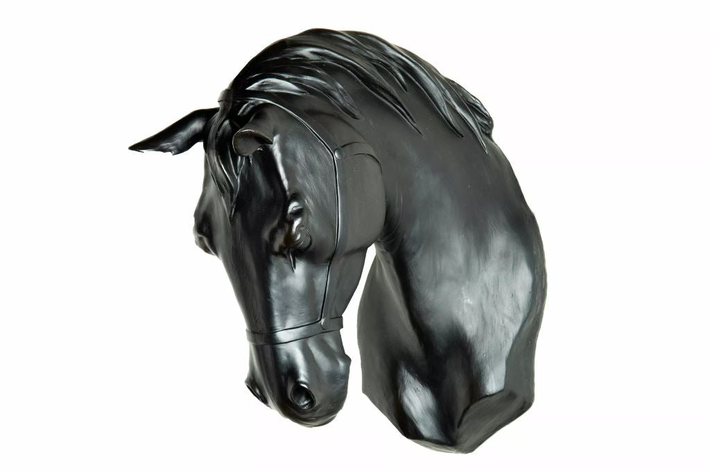 Väggdekoration Hästhuvud Svart Poly 23x43x42cm