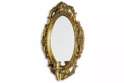 Ljusstake Vägg Ljuslampett Spegel 32x9x47cm