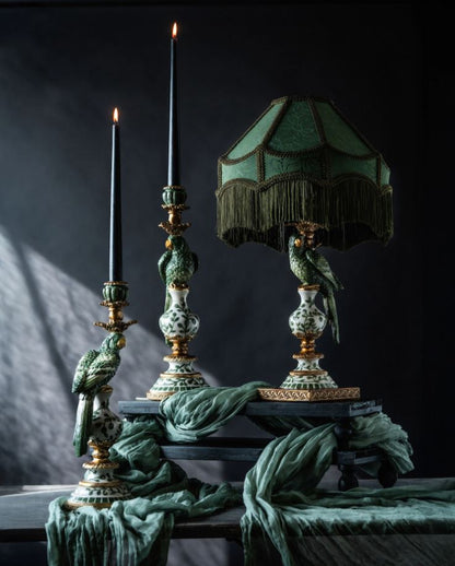 Ljusstake Papegoja Grön 40cm I lager Juni 2026