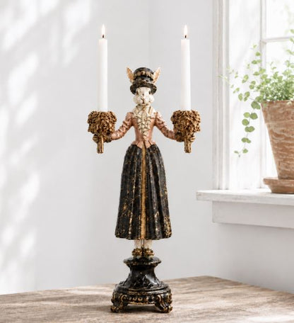 Ljusstake Kanin Fru Rosa 43 cm