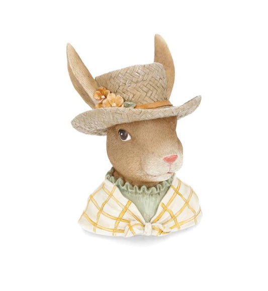Påskdekoration Byst Fru Kanin Hatt 21cm