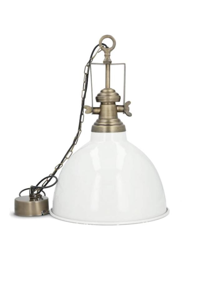 Taklampa Baron Shell mässing 40x61 cm