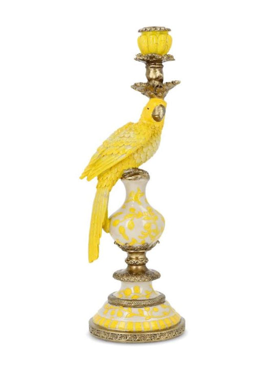 Ljusstake Papegoja Gul 40cm I lager vecka 07