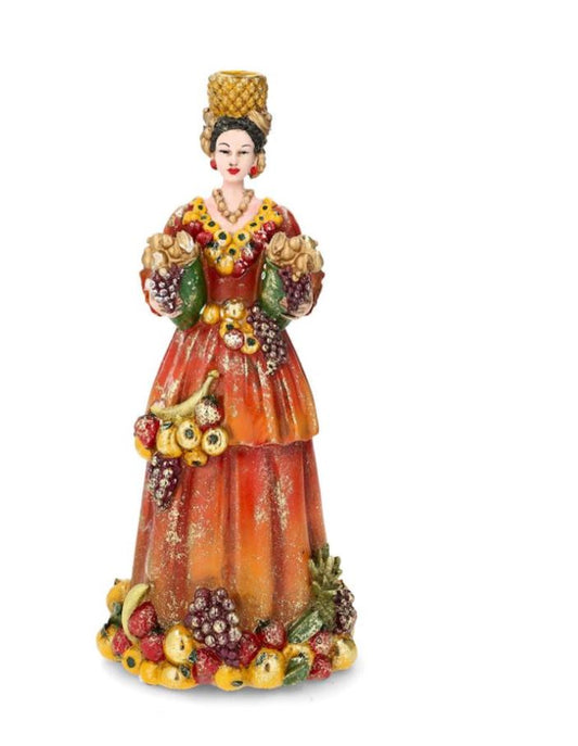 Ljusstake Kvinna Frukt Röd 36 cm