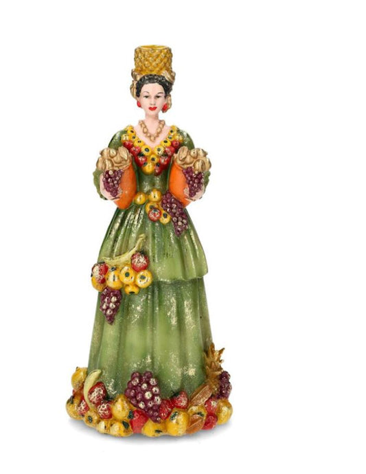 Ljusstake Kvinna Frukt Grön 36 cm I lager vecka 11