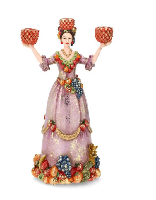 Ljusstake Kvinna Frukt Lila 36 cm