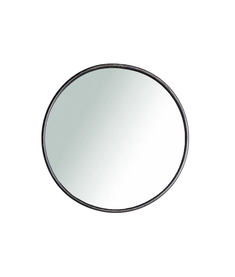 Väggspegel Elbe Ø50cm svart metall