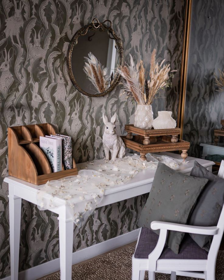 Väggspegel Rosett 54cm Mässing Åter i lager Juli 2026