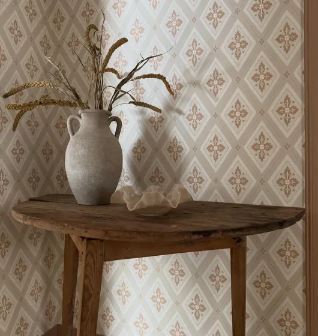 Dekorativ Skål Blomblad Beige Ø25 cm