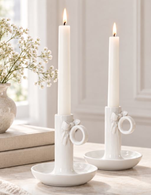Ljusstake Rosett 14 cm 2 pack