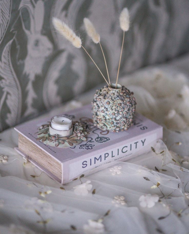 Ljushållare 2-pack Floral Green Ø10 cm I lager Mars 2026