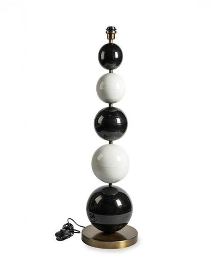 Golvlampa Lampfot Multi Stone 5 Svart/Vit 112 cm