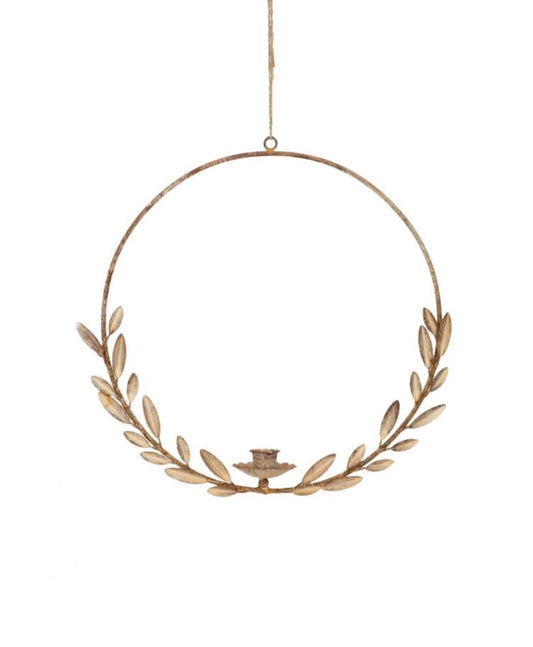 Ljusstake hängande Floral Beige 34 cm I lager Mars 2026