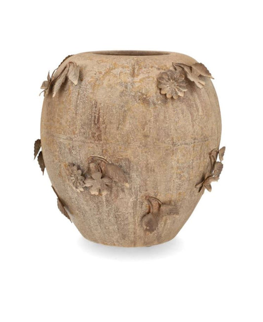 Vas Adelia Floral Beige 25 cm I lager Mars 2026