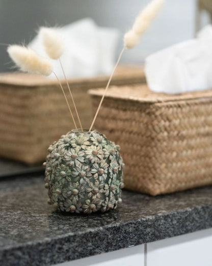 Ljusstake/Vas Floral Green 8 cm I lager Mars 2026