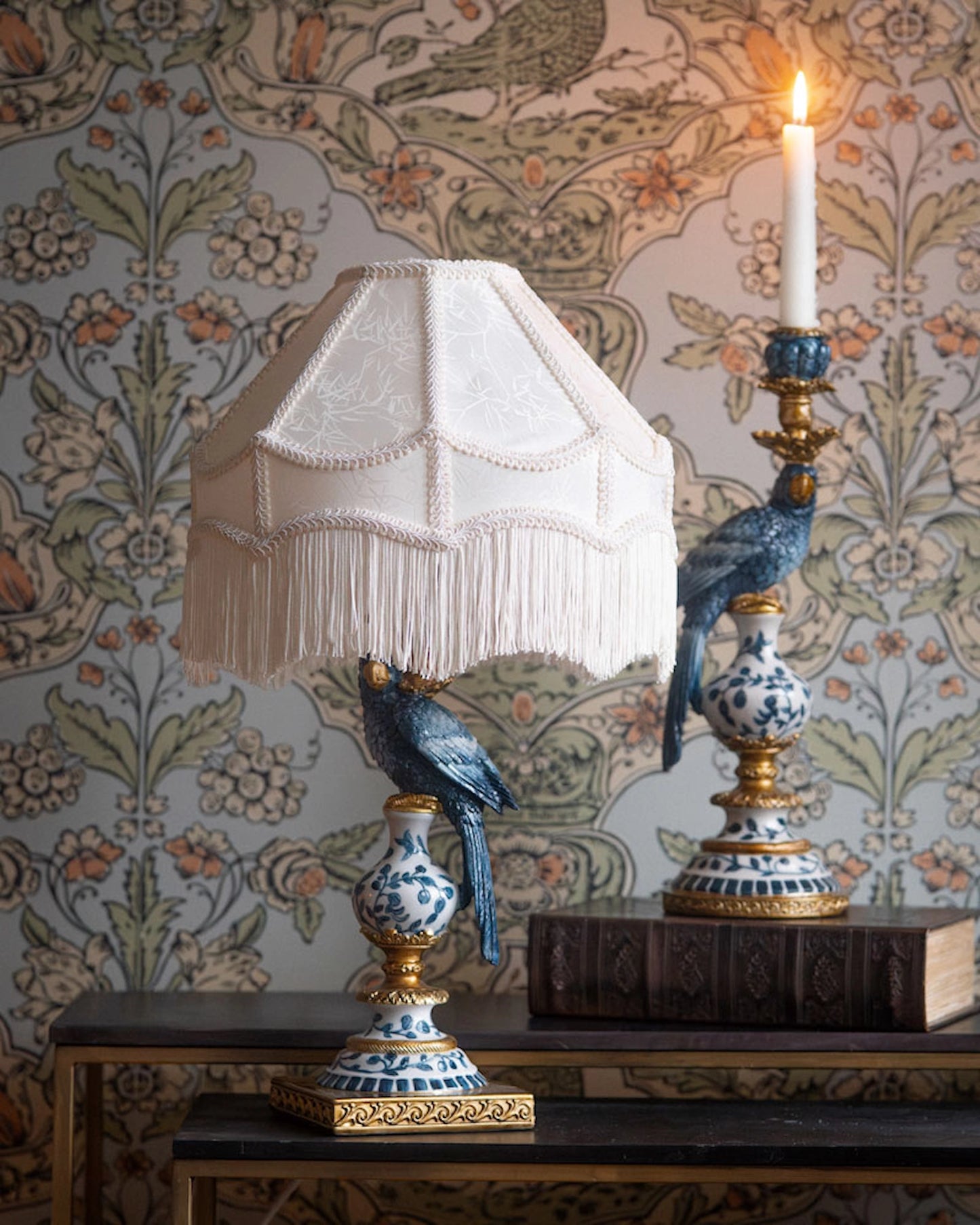 Lampskärm Frans Ø30 cm Vit/creme