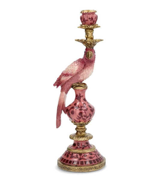 Ljusstake Papegoja Rosa 40cm