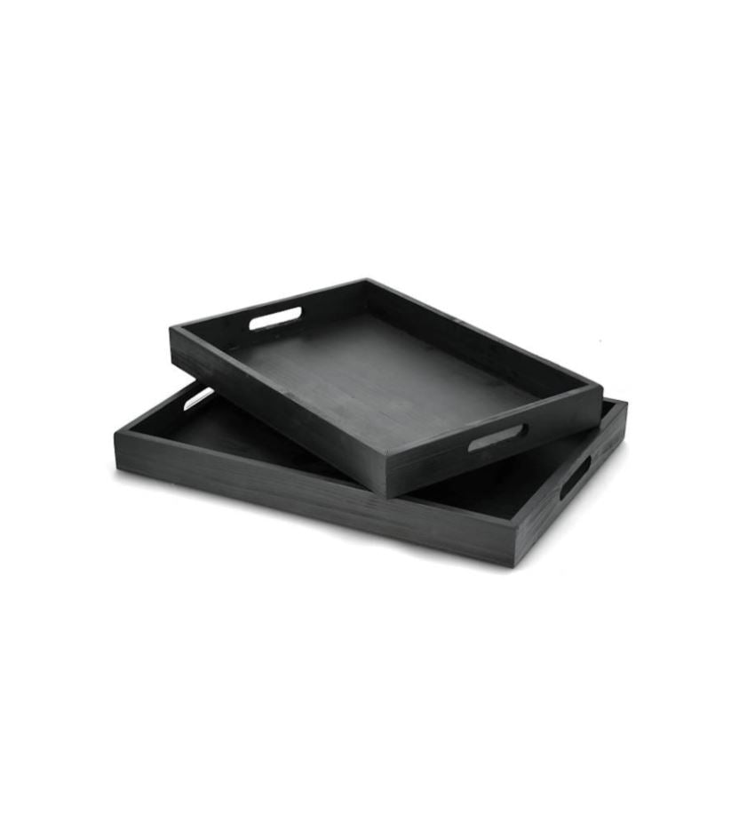 Dekorativt Fat Bricka 2-pack 50 cm Svart
