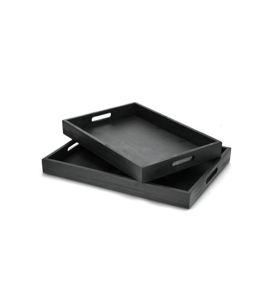Dekorativt Fat Bricka 2-pack 50 cm Svart