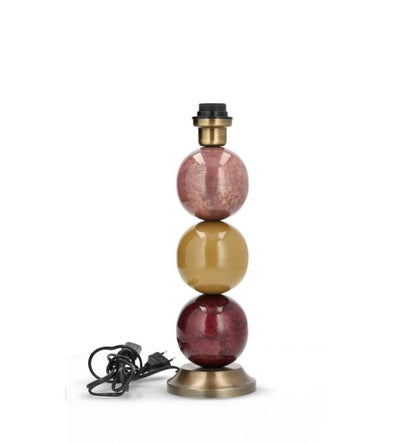 Lampfot Multi Stone Plommonröd 39 cm
