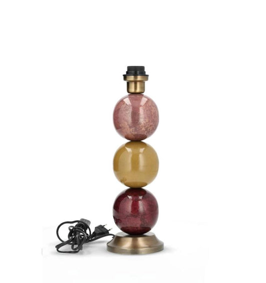Lampfot Multi Stone Plommonröd 39 cm