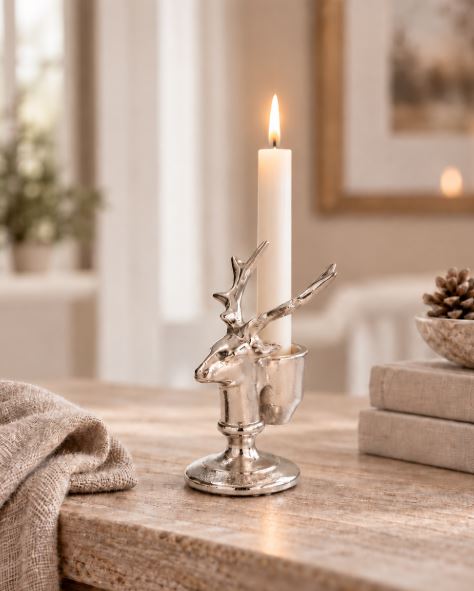 Julljusstake Majestic 12 cm Silver