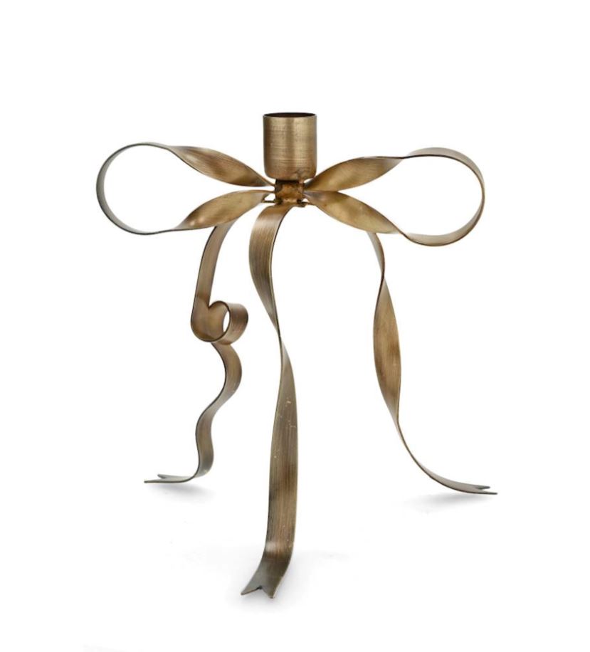 Ljusstake 2-pack Rosett Stående 18 cm Mässing