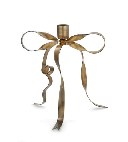 Ljusstake 2-pack Rosett Stående 18 cm Mässing