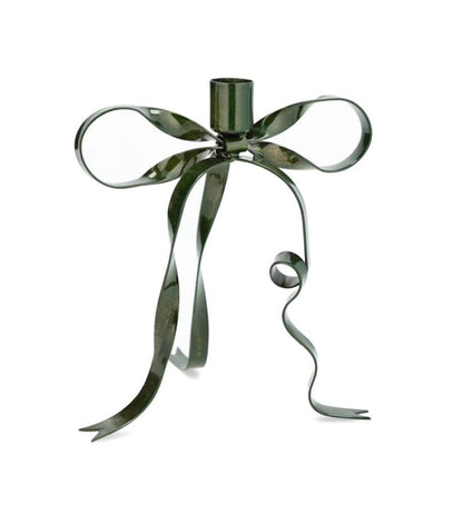 Ljusstake 2-pack Rosett Stående 18 cm Mörkgrön