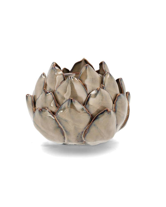 Ljusstake/lykta 2-pack Kronärtskocka Glaze Ø11x8 cm Beige I lager Juli 2026