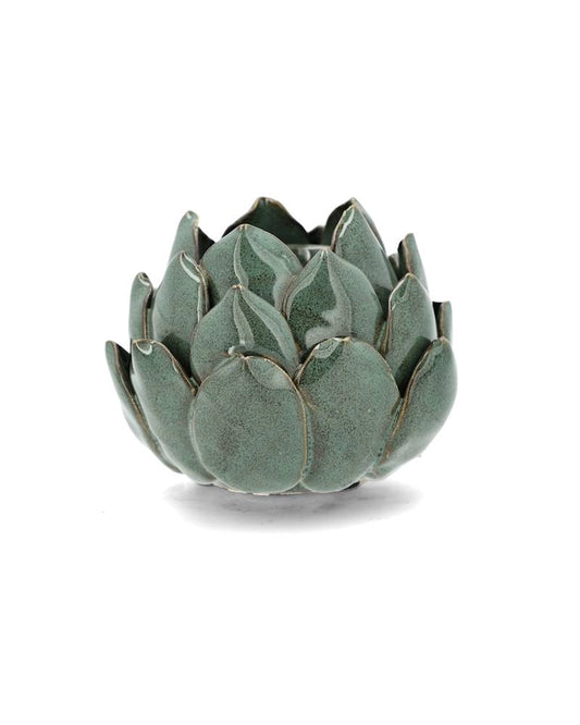 Ljusstake/lykta 2-pack Kronärtskocka Glaze Ø11x8 cm Grön I lager Augusti 2026
