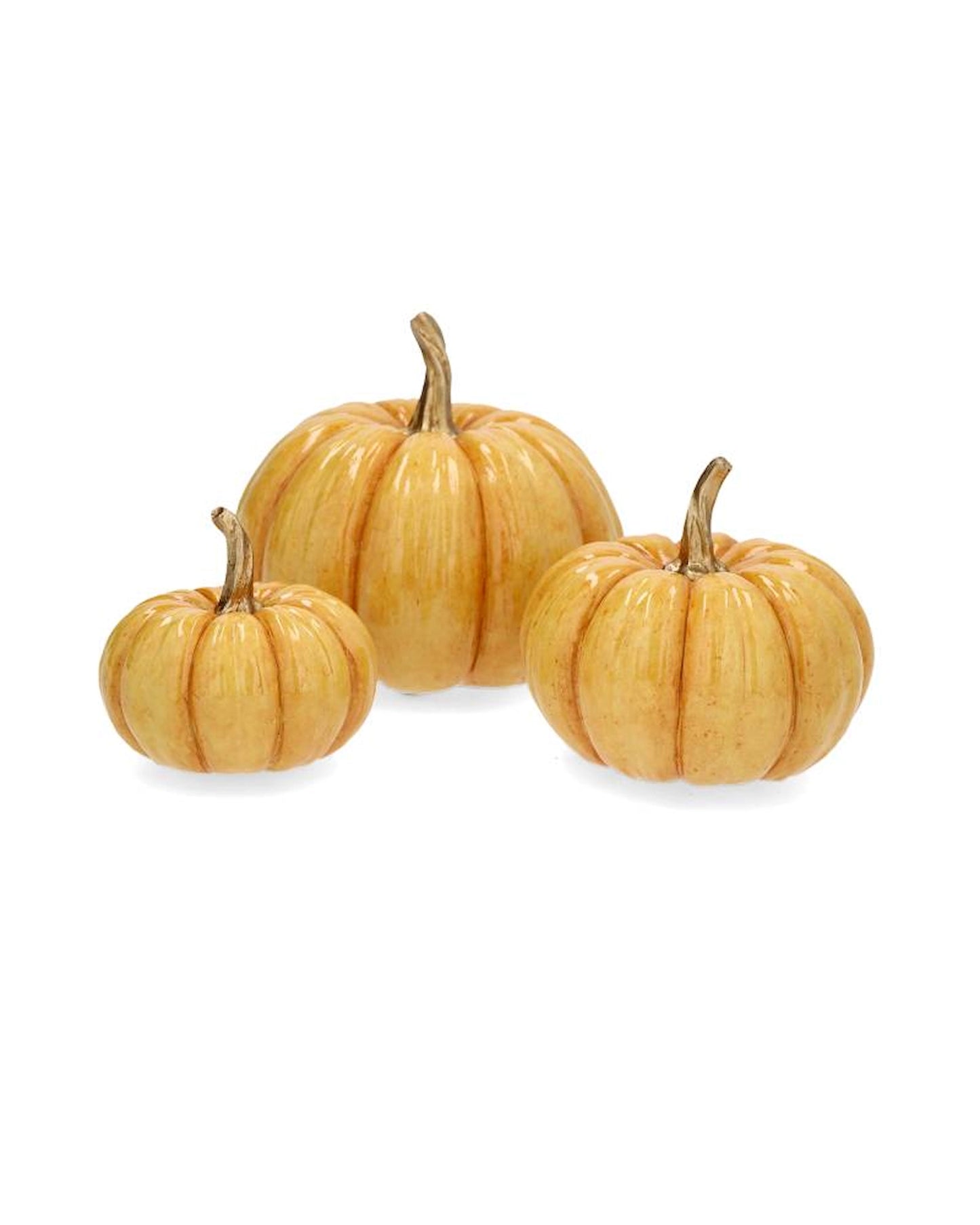 Dekoration Pumpa Trippel Stapelbara Shine Gul
