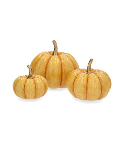 Dekoration Pumpa Trippel Stapelbara Shine Gul