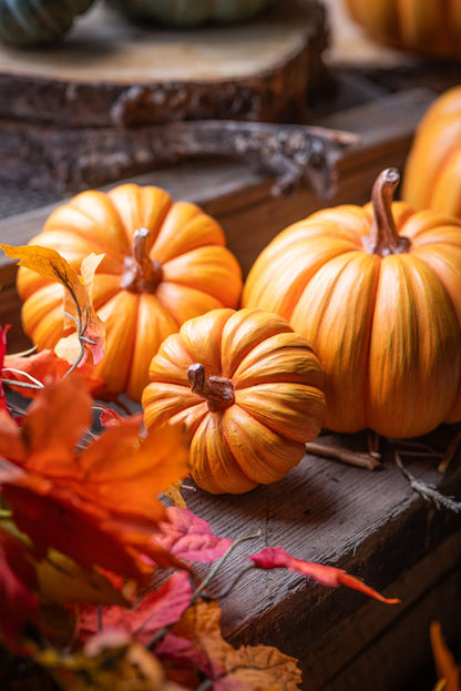 Dekoration Pumpa Trippel Stapelbara Orange