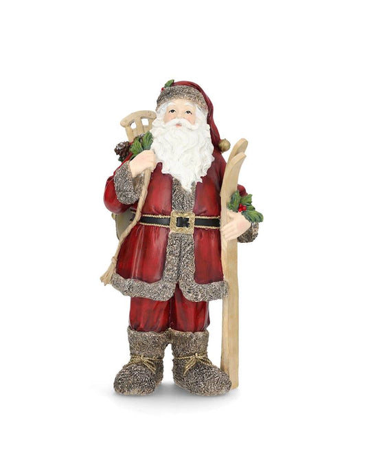 Juldekoration Inomhus Tomte Med Skidor 31 cm