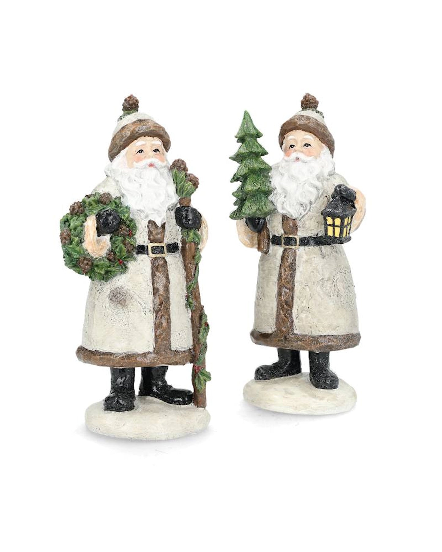 Juldekoration Inomhus Tomte 2-pack gran/krans 19 cm