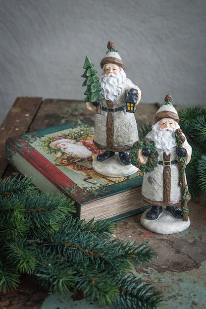 Juldekoration Inomhus Tomte 2-pack gran/krans 19 cm