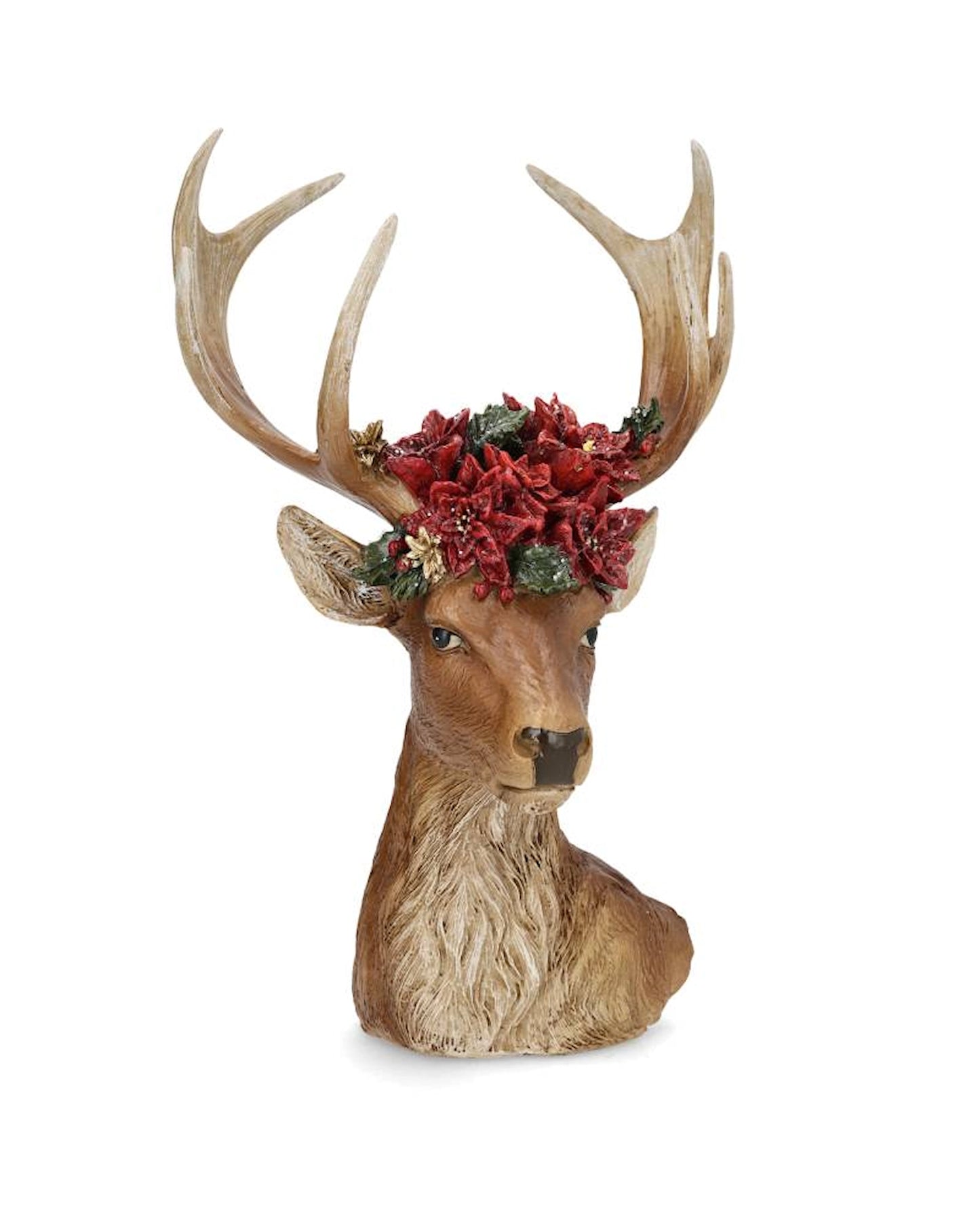 Dekorativ Byst Hjort Blomkrona 30 cm I lager September 2026
