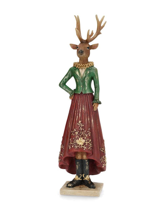Dekoration Staty Fru Hjort 38 cm