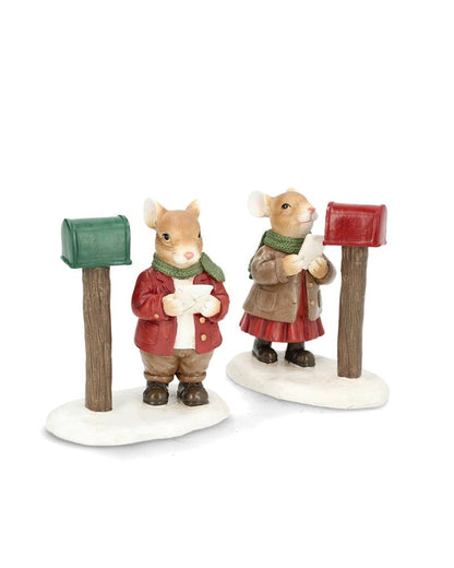 Juldekoration Inomhus Möss Julbrev 2-pack
