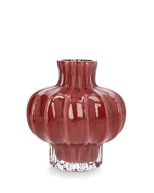 Dekorativ Vas Ellinor Cranberry 22 cm
