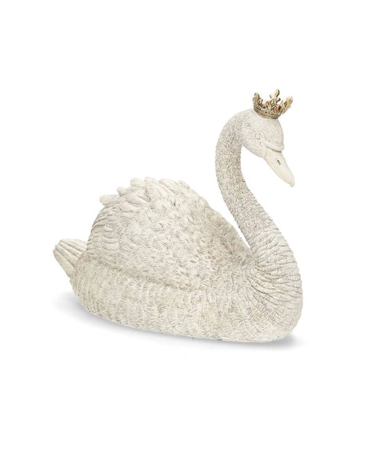 Dekoration Svan med Krona 38x20x30 cm