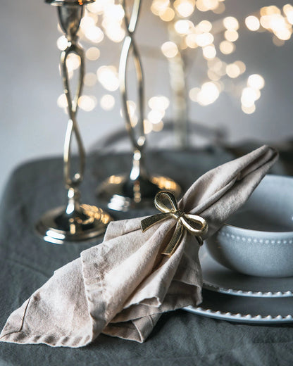 Servettring Rosett 6-pack Guld